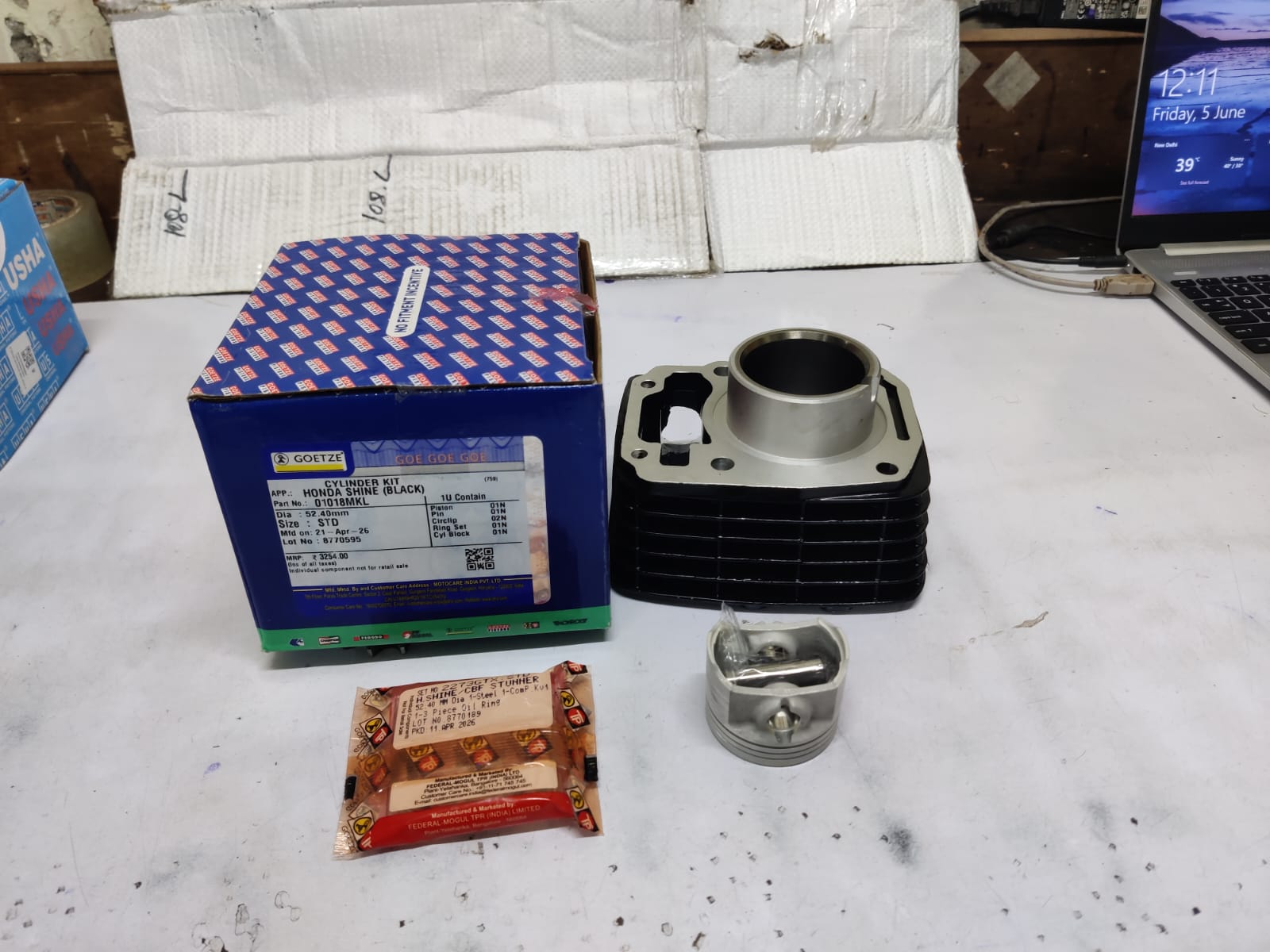 Cylinder Kit for Hero Shine - Engine Part